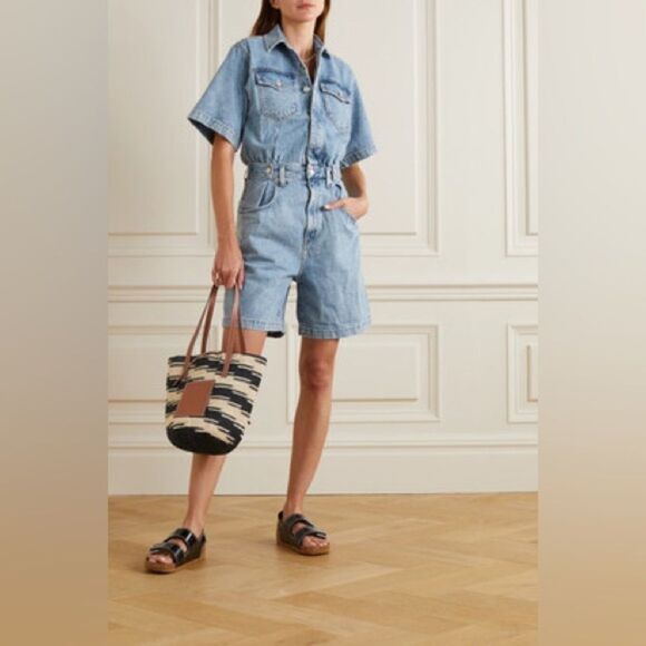 AGOLDE Rio Zora Denim Playsuit - Mid denim - Picture 3 of 13